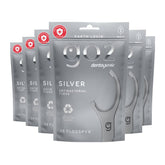 Packaging of Earth Lovin' go2 dentagenie Silver antibacterial floss on a white background
